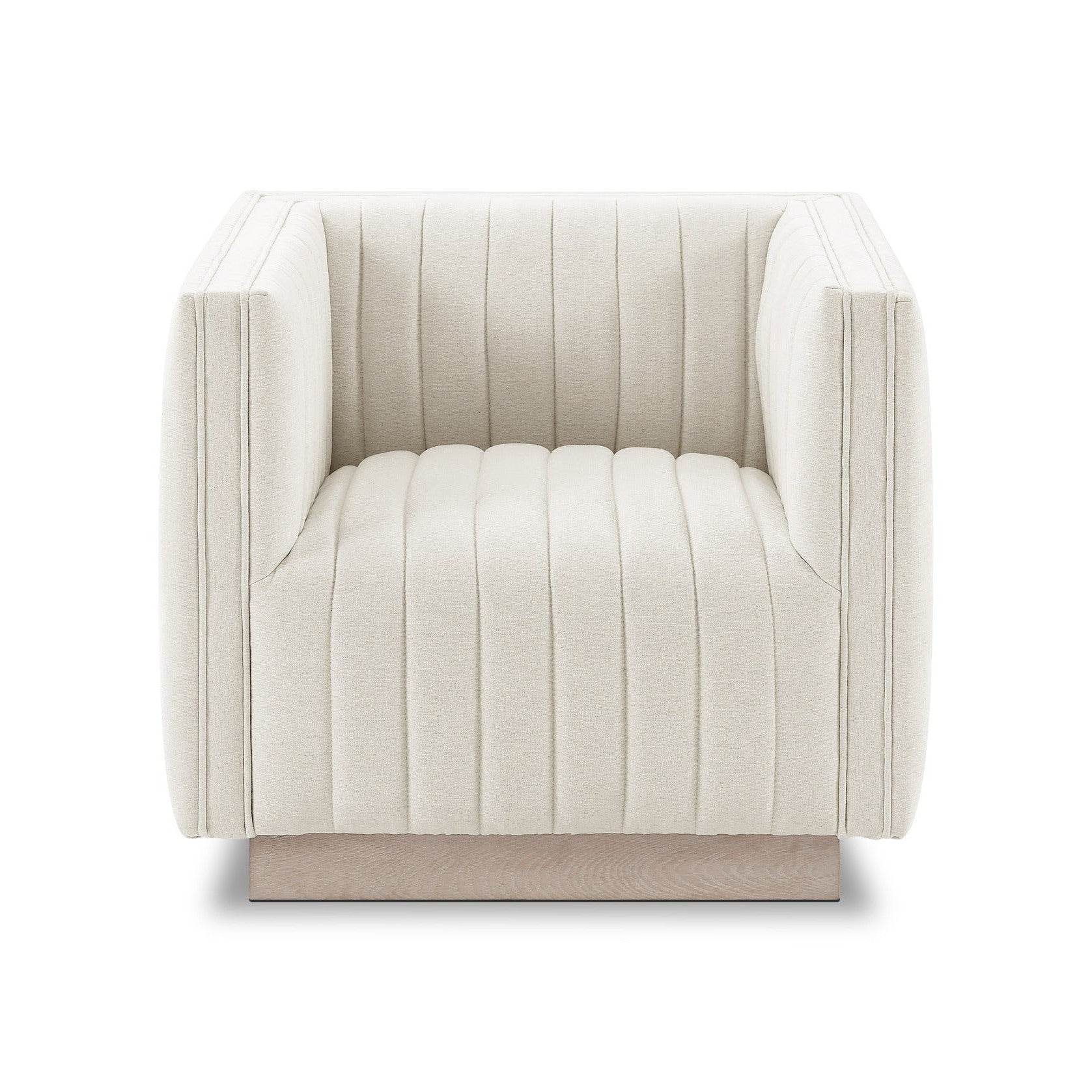 Fest mid century chair in Tuscany cream fabric by Hygge Design House