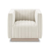 Fest mid century chair in Tuscany cream fabric by Hygge Design House