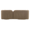Back view of Fika Premium Boucle Fabric Sofa in brown, minimalist Scandinavian design