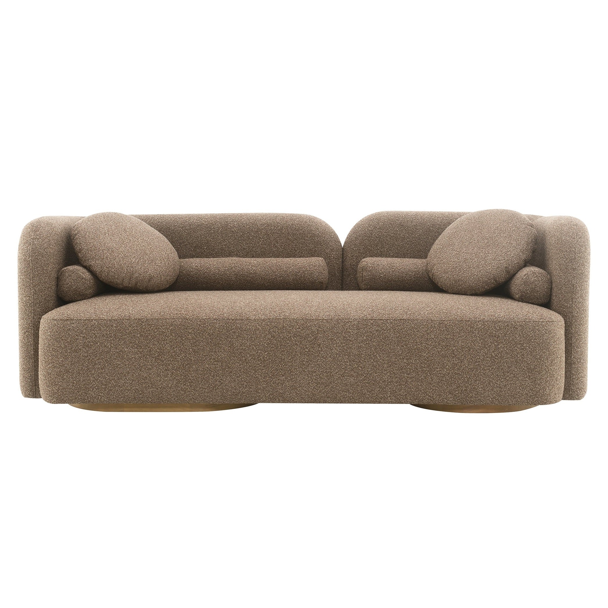 Fika Premium Boucle Fabric Sofa in cream, modern Scandinavian hygge sofa