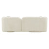 Back view of Fika Premium Boucle Fabric Sofa in cream, Scandinavian hygge style