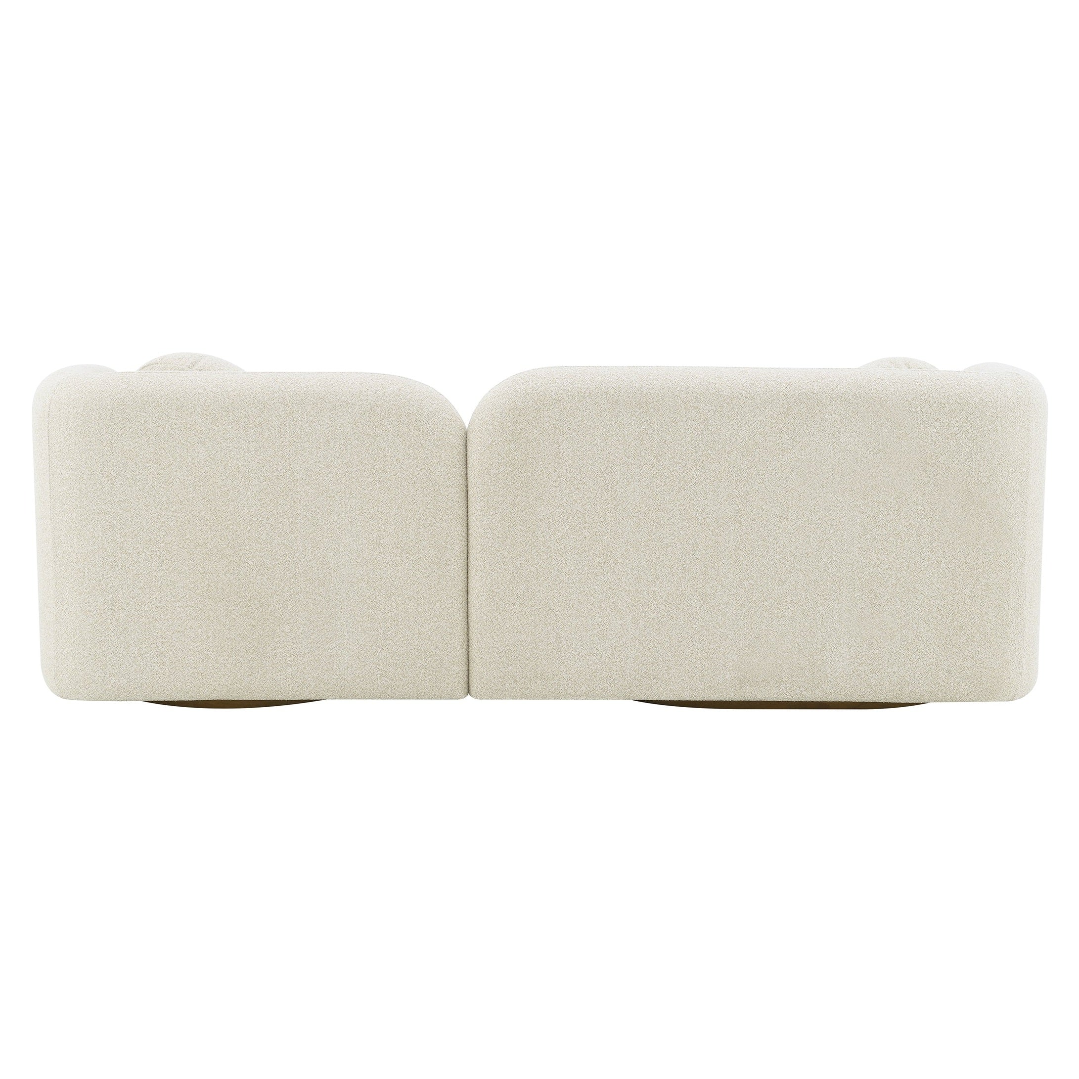 Fika Premium Boucle Fabric Sofa in cream, modern Scandinavian hygge sofa