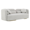 Fika Premium Mohair Fabric Sofa in beige, curved Scandinavian hygge sofa by Hygge Design House