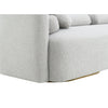 Detail view of Fika Premium Mohair Fabric Sofa in beige, textured Scandinavian hygge upholstery by Hygge Design House