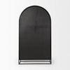 Rear view showing the fully finished matte black back panel and sturdy metal frame construction