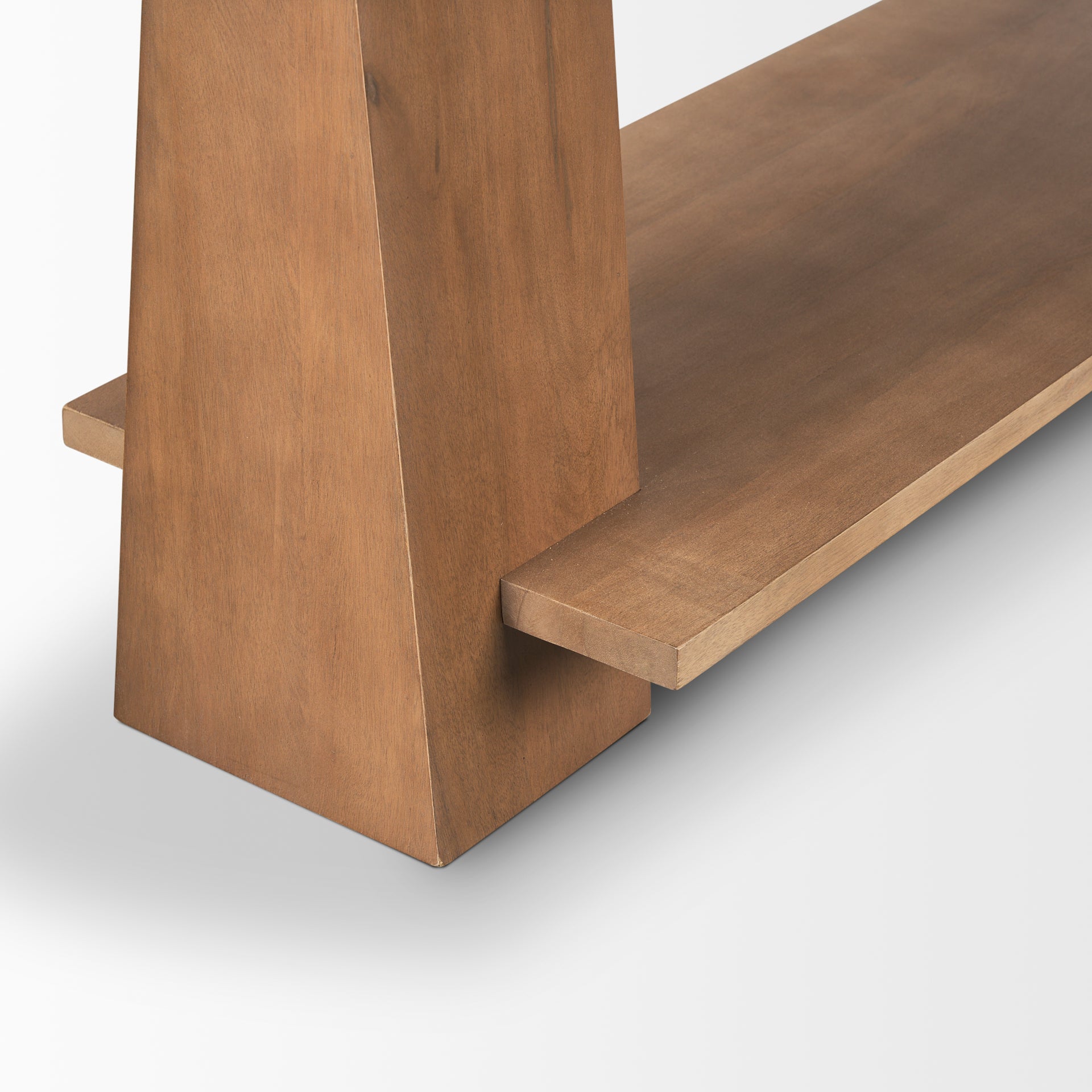 Close-up shot of the sturdy flared base design providing structural stability and visual interest