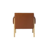 Rear view of Forest club chair in brown leather