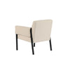 Back view of Forest club chair in ivory fabric