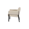 Side view of Forest club chair in ivory fabric