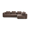 Nella Modern Sectional Sofa with Right Chaise - Chocolate Brown