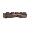 Nella Modern Sectional Sofa with Right Chaise - Chocolate Brown