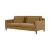 Gemma sofa in honey brown fabric shown from an angle