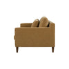 Side perspective of the honey brown Gemma upholstery