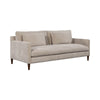 Gemma sofa in sand beige fabric shown from an angle