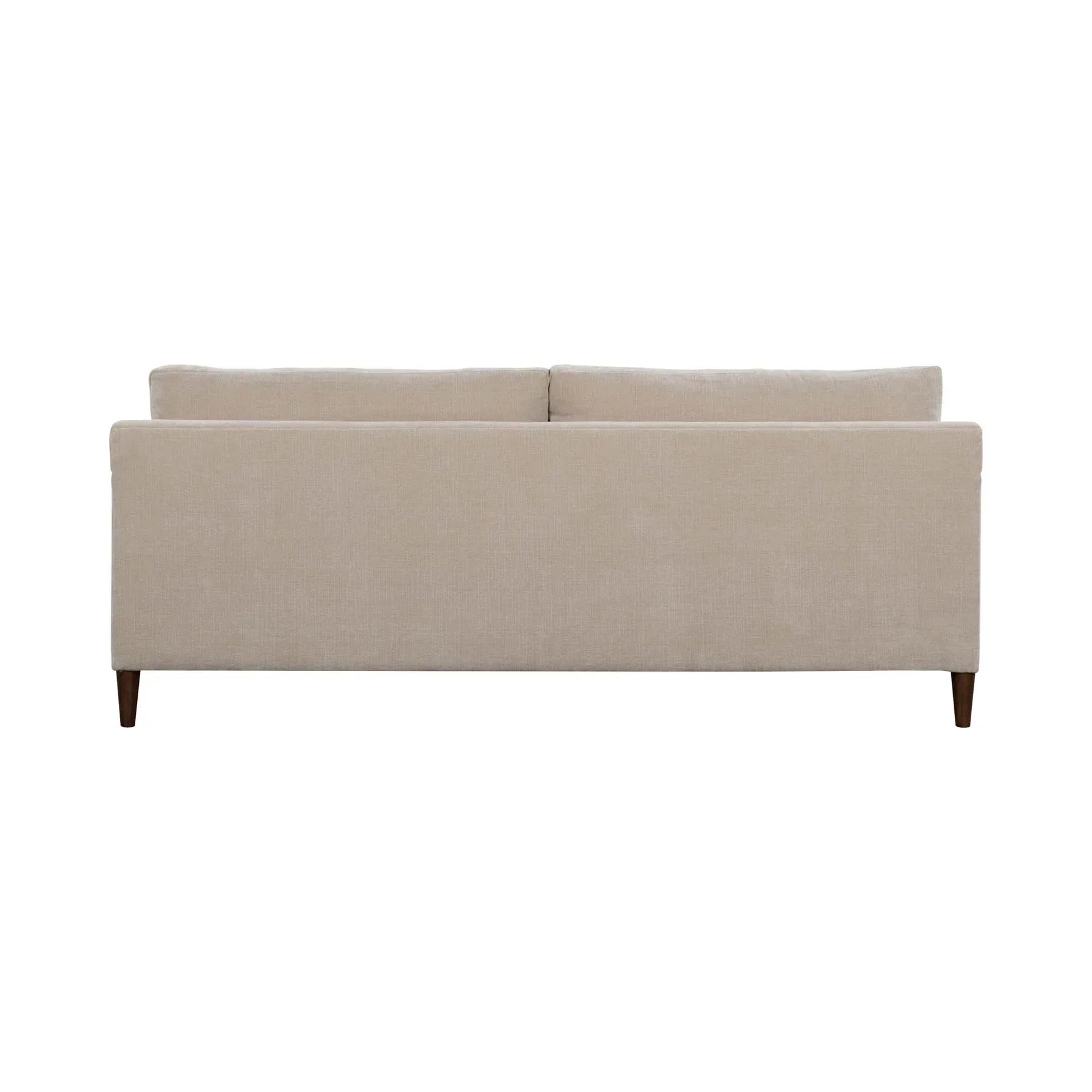 Full back view of the Gemma sofa in sand beige