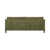 Back view of the Gemma olive green sofa showing clean lines