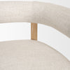 Curved armrest detail on Gianna accent chair