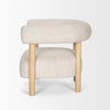 Back view of Gianna accent chair with curved backrest