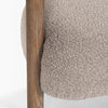 Back view of Gianna accent chair with dark wood legs