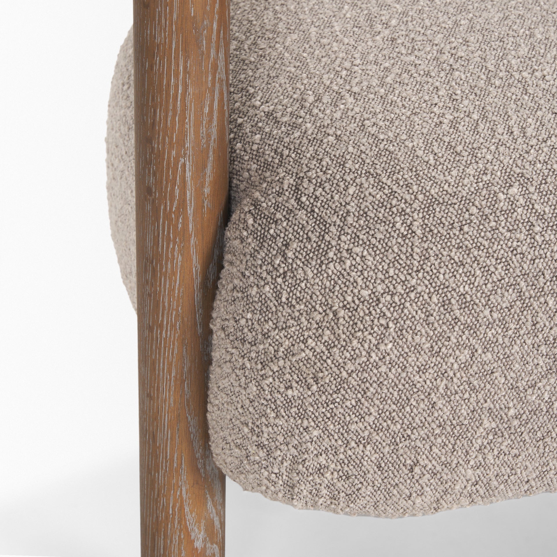 Gianna accent chair with upholstered fabric and wood legs by Hygge Design House
