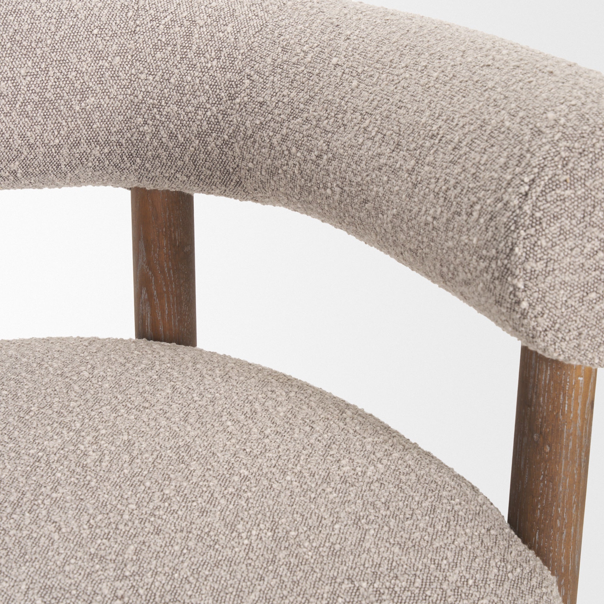 Gianna accent chair with upholstered fabric and wood legs by Hygge Design House