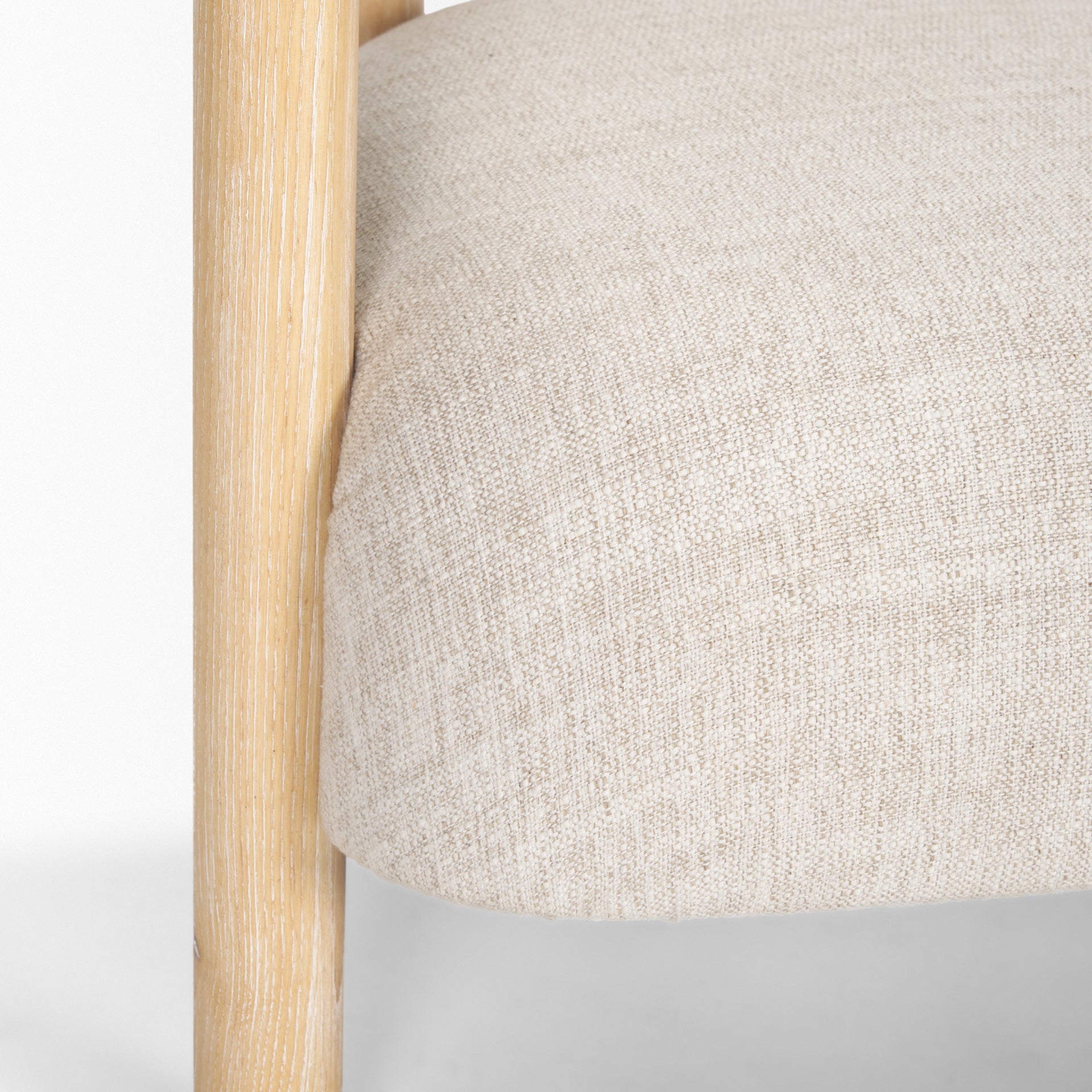 Gianna accent chair with upholstered fabric and wood legs by Hygge Design House