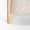 Close-up of wood leg detail on Gianna accent chair