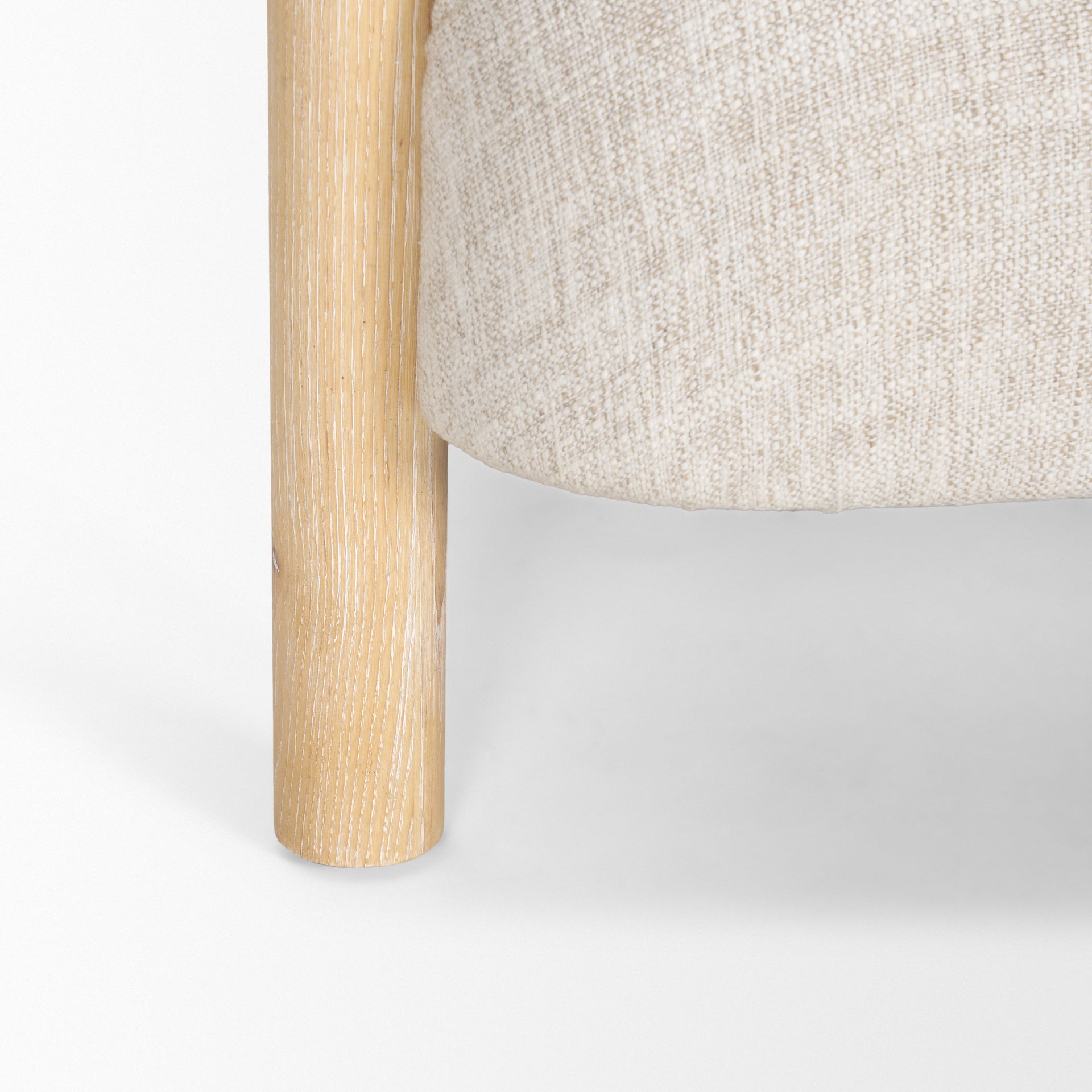 Gianna accent chair with upholstered fabric and wood legs by Hygge Design House