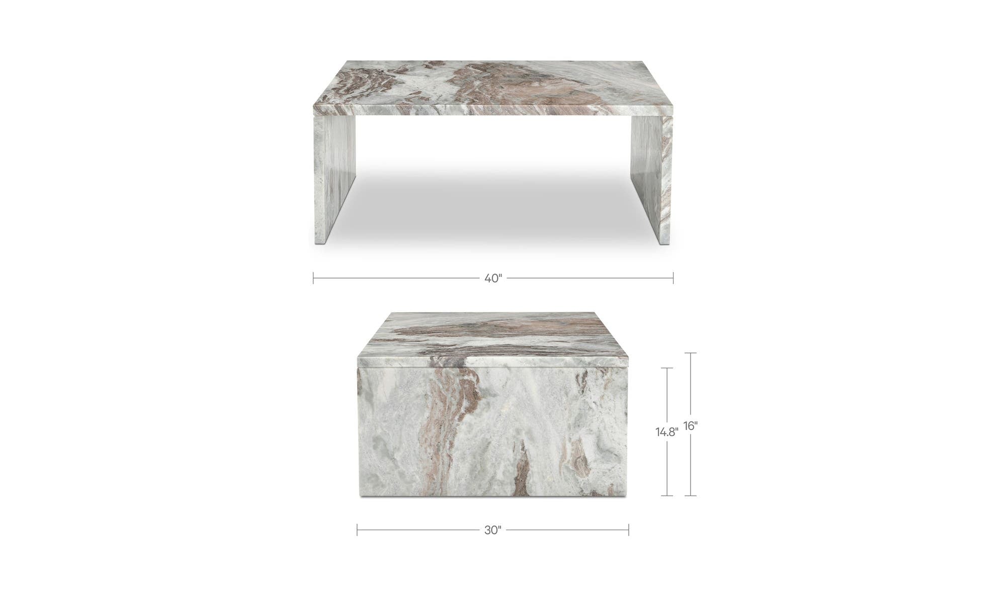 Rosa Coffee Table Torrento Marble