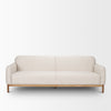 Straight-on view of Hale minimalist upholstered sofa