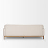 Full back view of Hale cream minimalist sofa