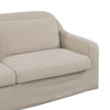 Close-up of seat and backrest on beige Harper sofa