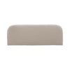 Full back profile of the beige Harper fabric sofa
