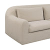 High-angle corner view of beige Harper slipcover sofa