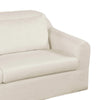 Close-up detail of cream Harper sofa fabric and cushion
