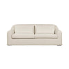 Minimalist front view of the cream Harper fabric sofa
