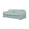 Angled view of the light blue Harper slipcover sofa
