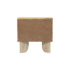 Rear view of the nightstand highlighting the clean wood finish and high-quality structural assembly