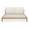 Straight-on studio view of the bed without a mattress highlighting the sturdy internal slat support system