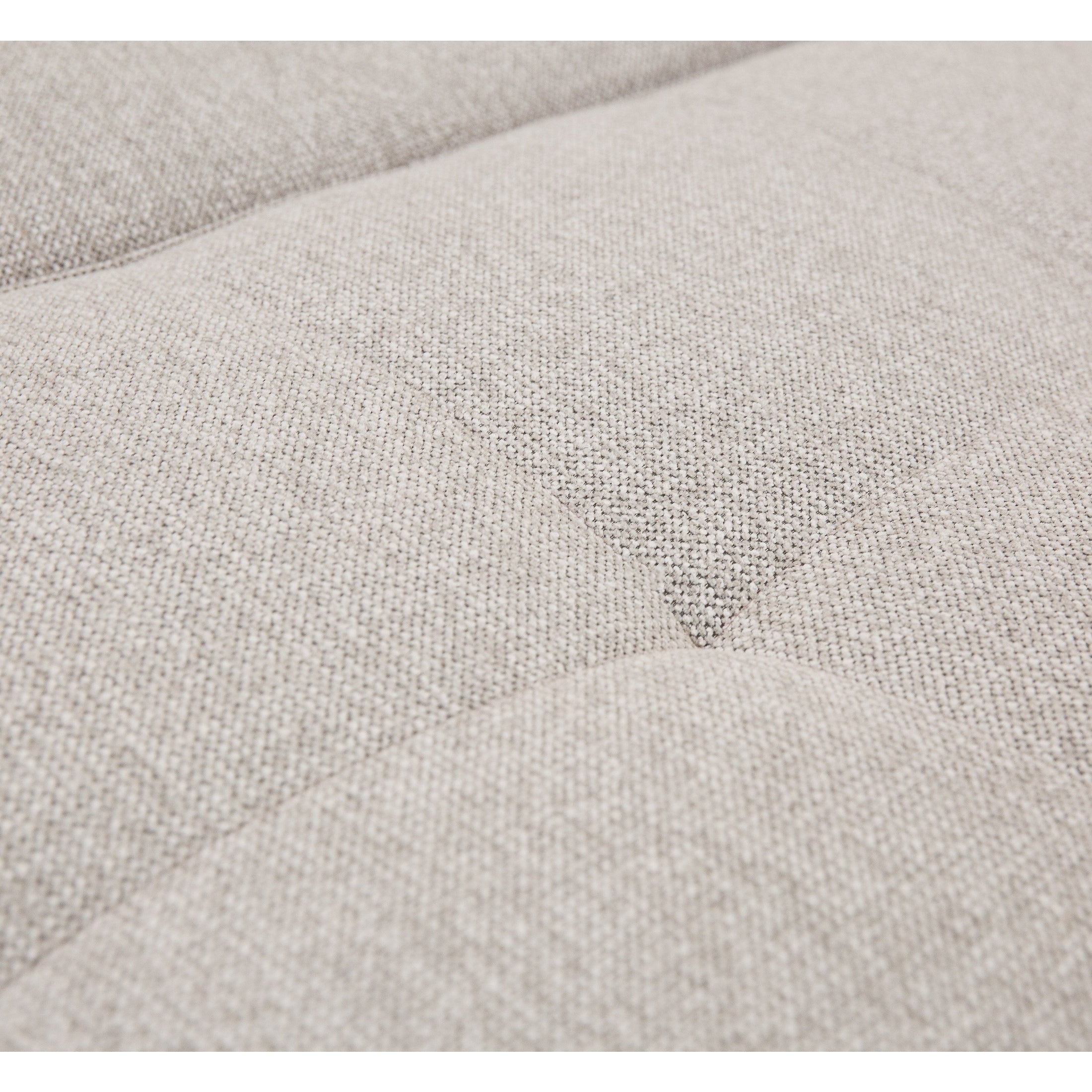Front view of the Hedal Sofa Sectional Sleeper in cream textured fabric with matching throw pillows