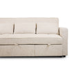 Clean frontal view of the Hedal sofa sleeper highlighting its supportive backrest design