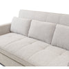 Direct front view of the Hedal sofa sleeper in its closed seating configuration.