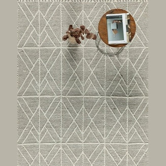LABIN HAND WOVEN RUG WHITE/GRAY-thumbmail-2