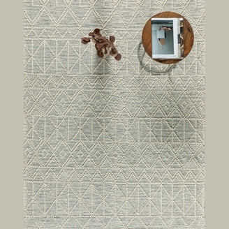 BARNEX HAND WOVEN RUG IVORY/CHARCOAL-thumbmail-1