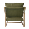 Huntington club chair in moss bouclé back view