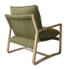 Huntington club chair in moss bouclé rear angled view