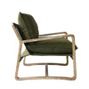 Huntington club chair in moss bouclé side profile