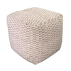 Kimono Pouf - Ivory/Grey