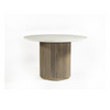 Silas Solid Wooden & Marble Round Dining Table