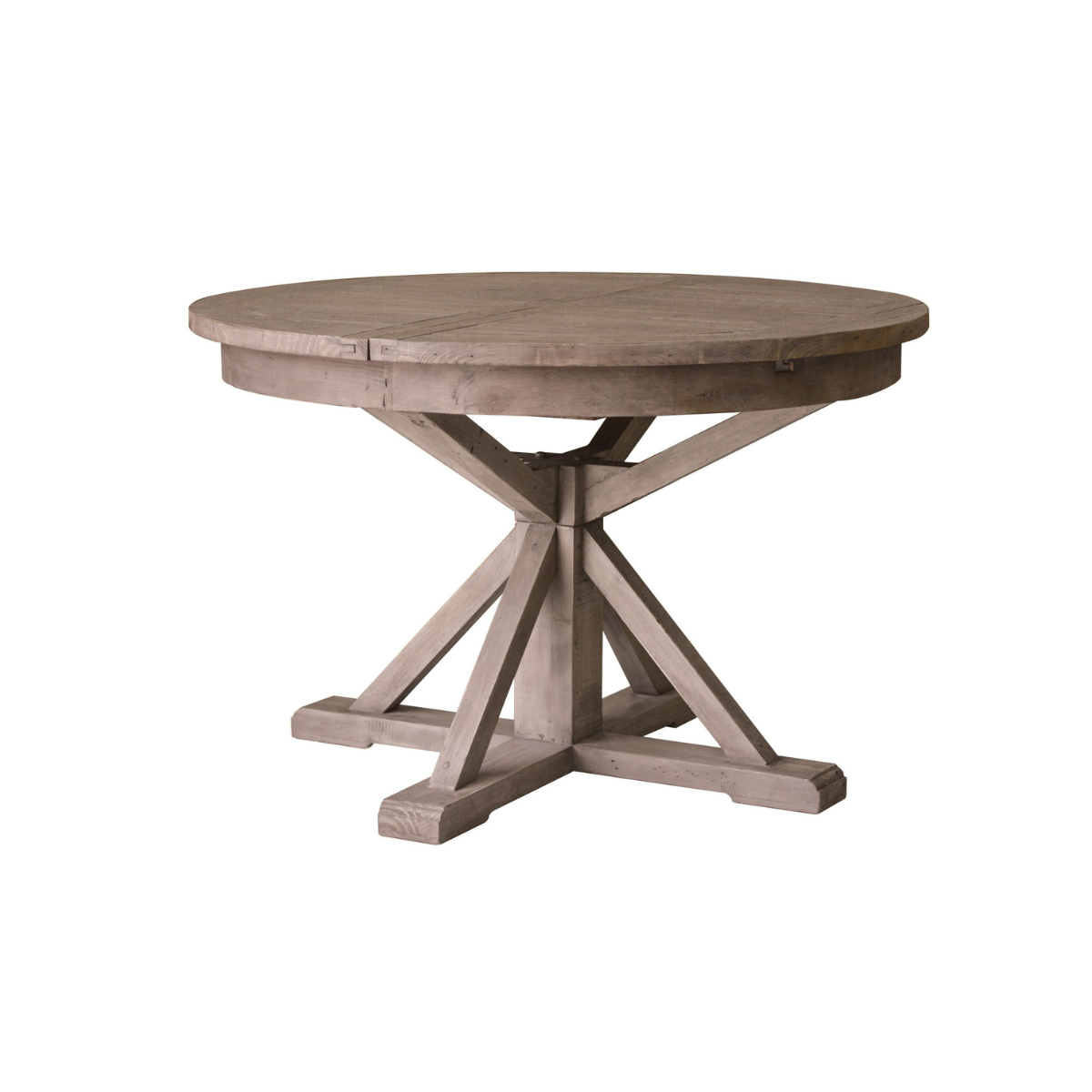 Irish Coast Round 47/63" Extension Dining Table - Rustic Sundried